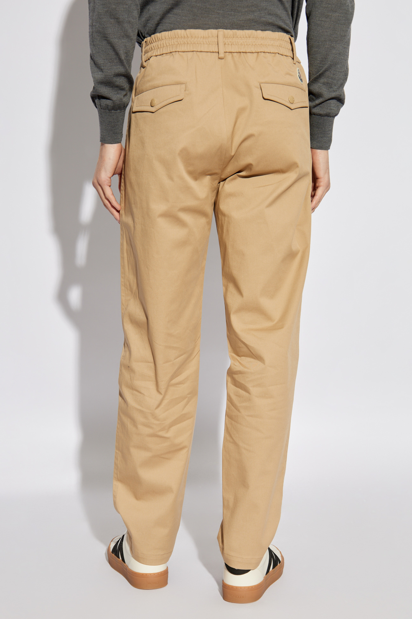 パンツ Moncler Cream-Colored Cotton Trousers Beige Cotton trousers Moncler - Vitkac AS